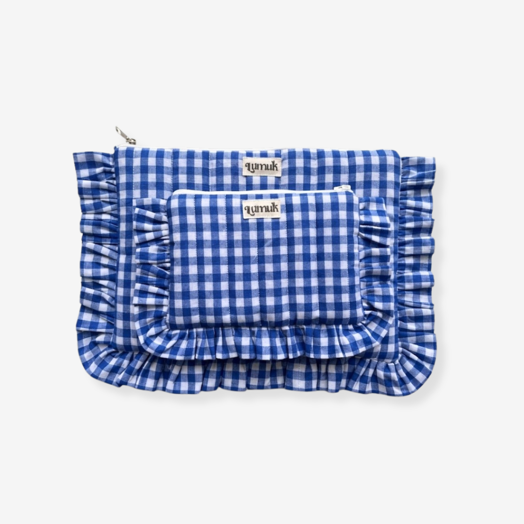 Neelima | Quilted Ruffle Pouch Set