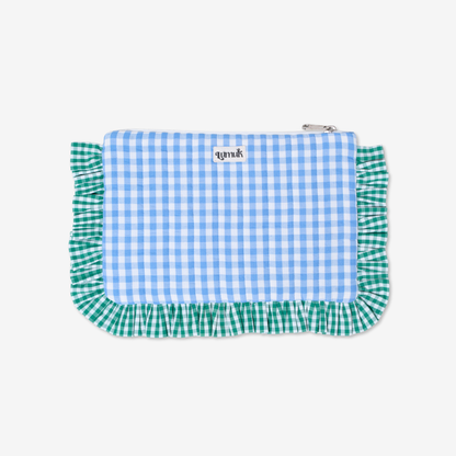 Ocean Eyes Pouches | Quilted Ruffle Pouch Set
